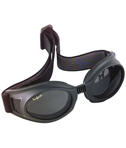 Gold Airfoil Goggles 7600 4 Interchangeable Lens Smoke Blue Clear